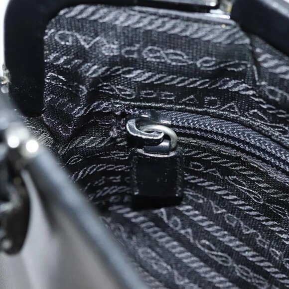 PRADA Hand Bag Leather Black Auth bs26480 - Picture 12 of 16